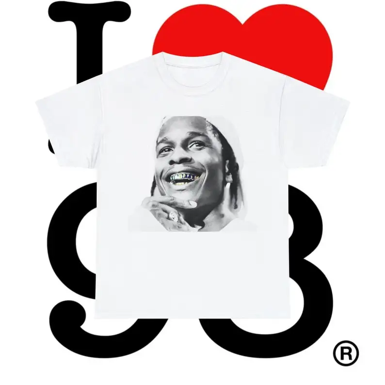 

ASAP ROCKY T-SHIRT (Gold Teeth) Rap Tee Concert Merch Asap Rocky | Asap Rocky Hip Hop Graphic Print | Vintage Style