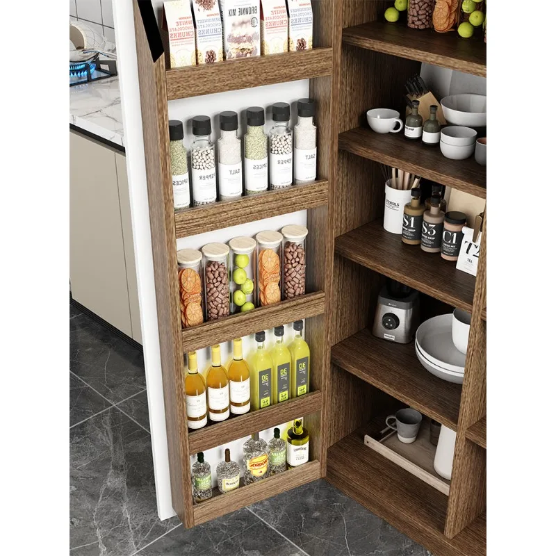 Multifunctional storage, snack cabinet with door, dining side, living room side, storage cabinet integrated against the wall