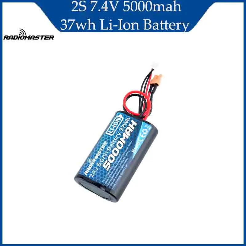 

Аккумулятор Li-Ion RadioMaster 2S 7.4V 5000мАч 37Втч для пультов управления TX16S, с разъемами JST-XH и XT30, увеличенная автономность для радиоуправляемых моделей