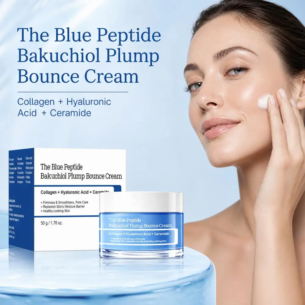 Blue Copper Peptide Face Cream For Normal-to-dry Skin Moisturizing Nourishing Face Plumping Facial Cream Korean Skin Care