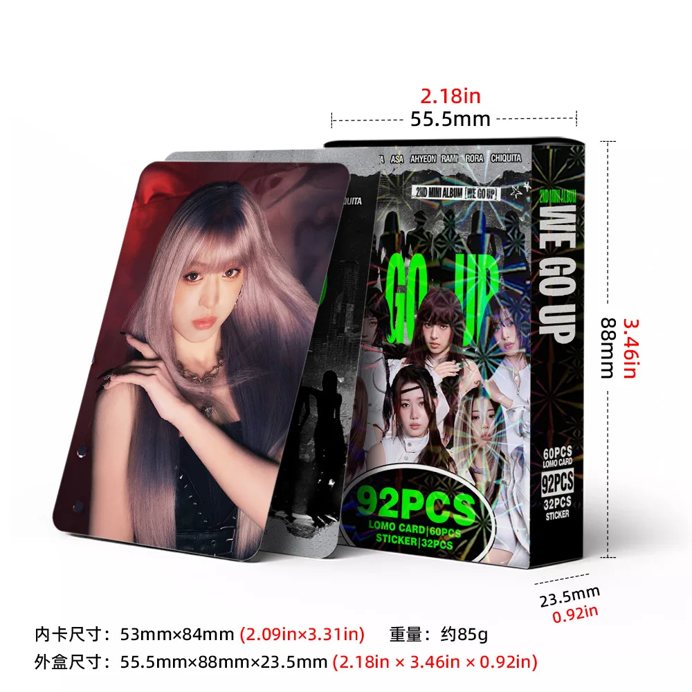 92 шт. BABYMONSTER ломо-карты новый альбом WE GO UP HD печатные фотокарточки RUKA AHYEON ASA CHIQUITA PHARITA фанаты подарок
