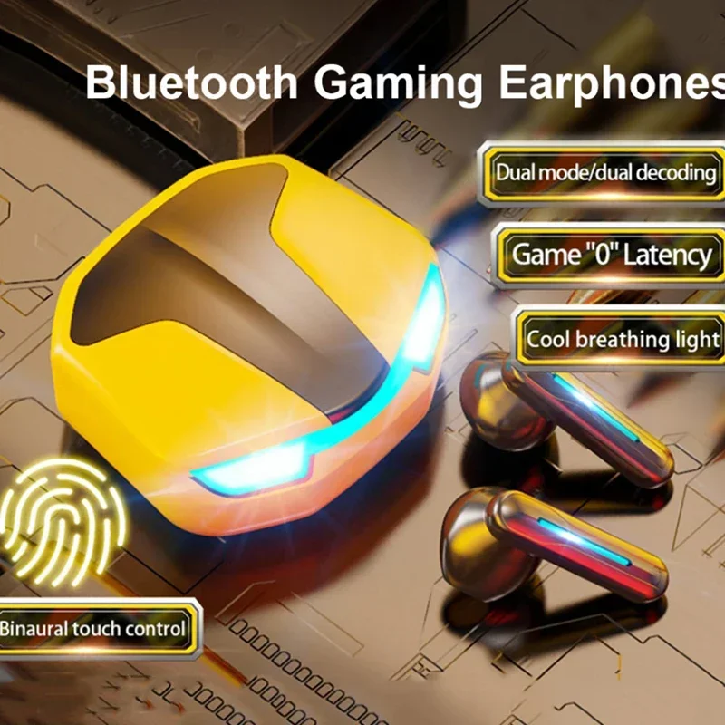 

New Bluetooth Wireless Gamer Headphone TWS Earphones 500Mah Charger Box Earbud fone Gamer Headset Gamer With Microphone Handfree