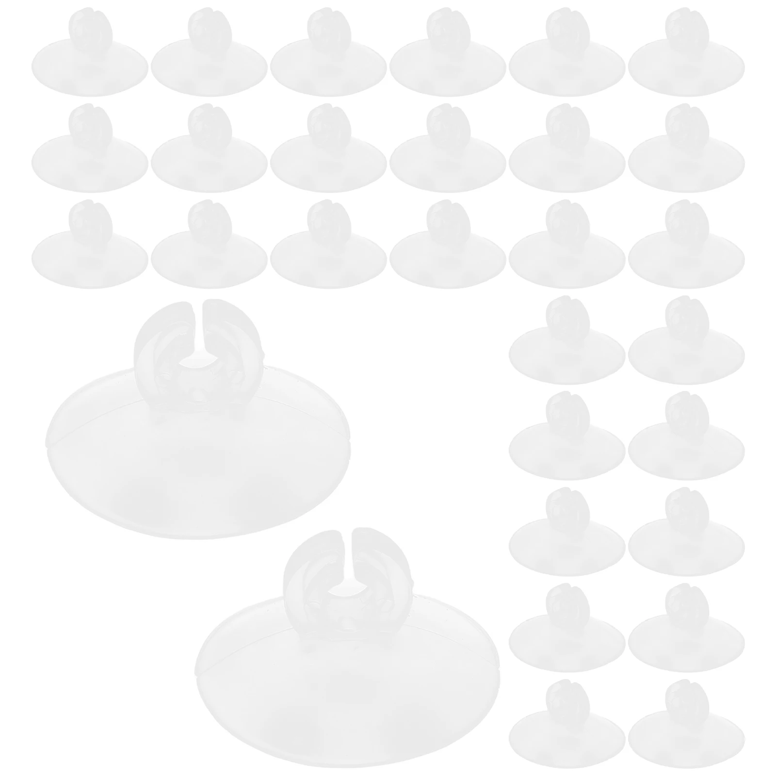 

100pcs Suction Cup Clips For Christmas Lights Clear Plastic Light Hangers Outdoor Holiday Decorations Waterproof Cord Holders