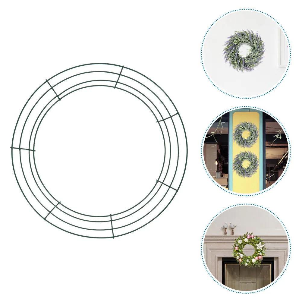 

1pc Metal Wreath Frame Iron Round Diy Craft For Easter Christmas Halloween Decor Hanging Wreath Holder Floral Arranging Rack