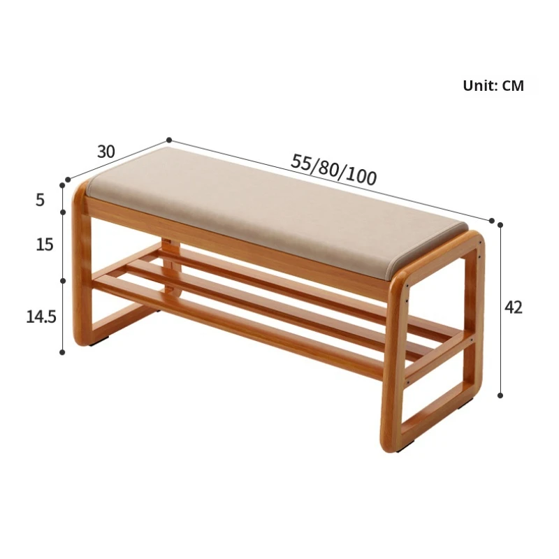 Drewniany stojak na buty Stołek do przewijania butów w przedpokoju Nowoczesna ławka do przechowywania w przedpokoju Prosty organizer do szafki na