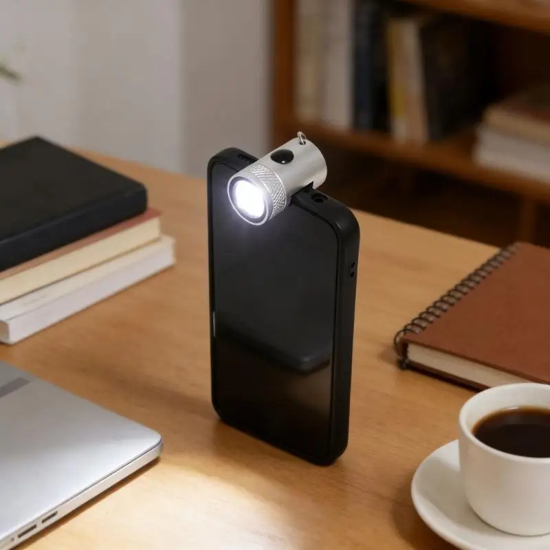Multifunctional Type C LED Flashlight 3 Lighting Modes Rechargeable LED Light Aluminum Texture for Everyday Carry 