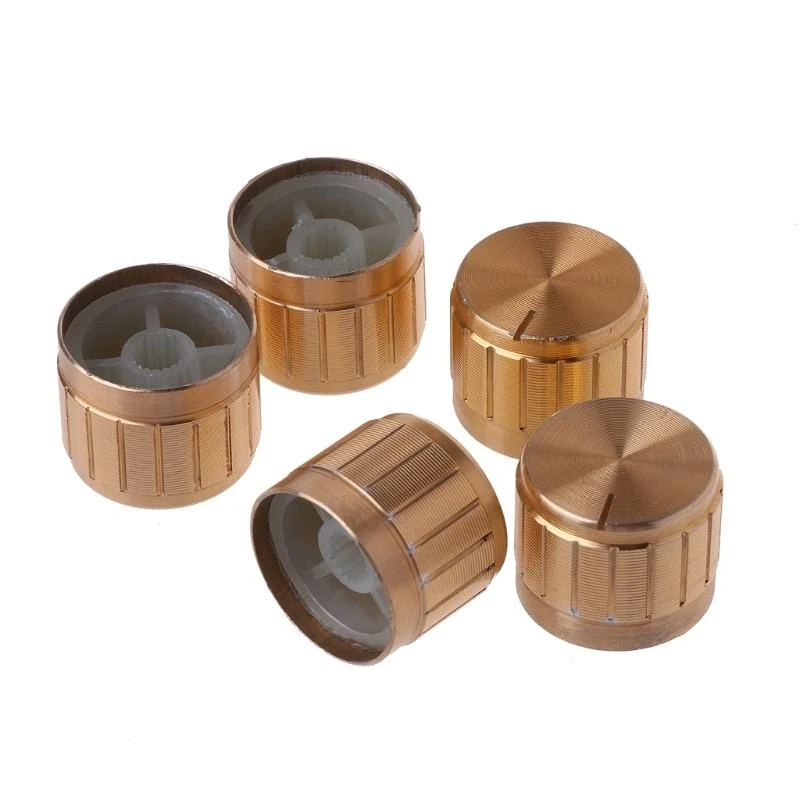5 Pcs Aluminum Volume Control Rotary Knob Potentiometer Control Switch Adjustable Electronic Control Knob Easy to Use
