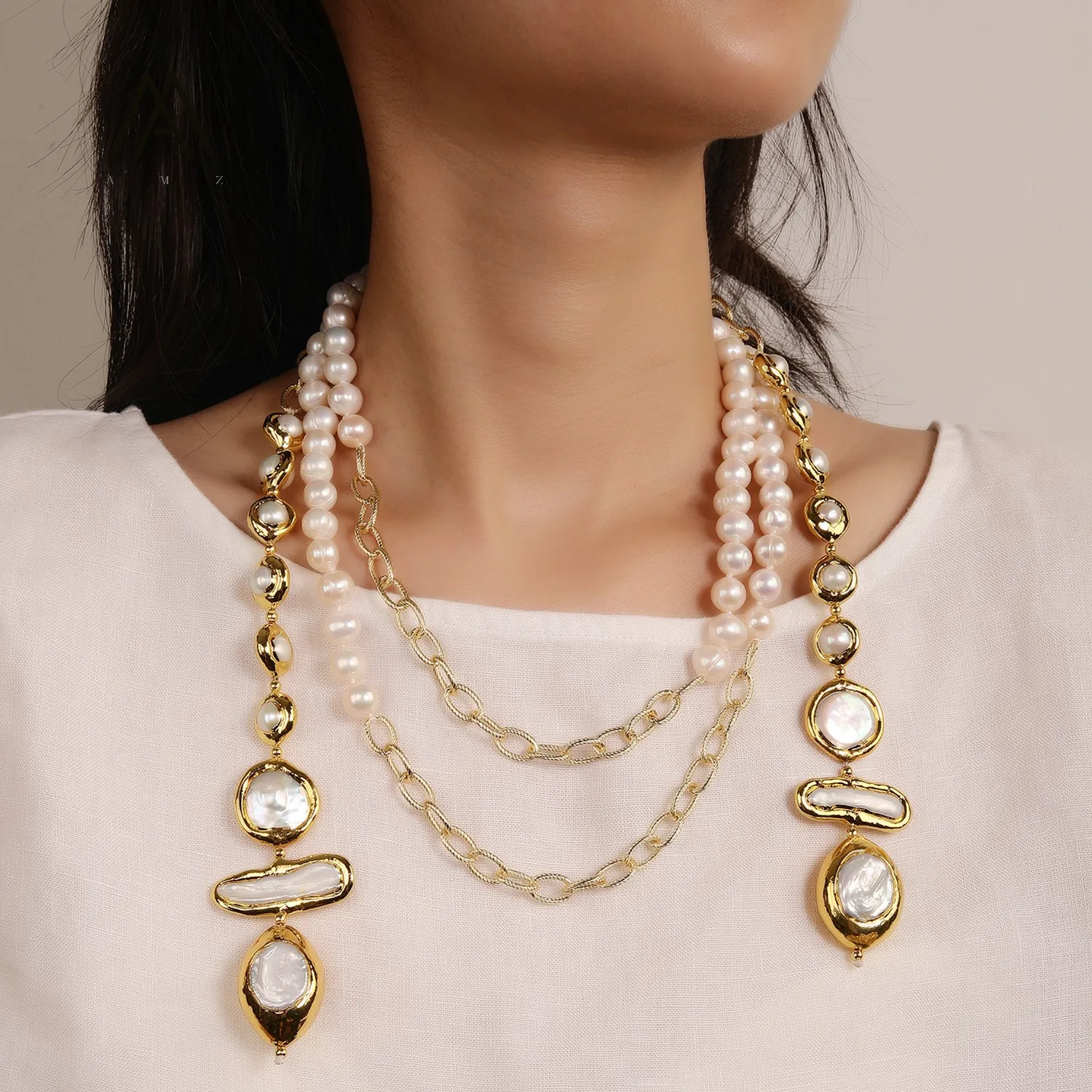 collier-a-deux-rangs-de-perles-baroques-naturelles-collier-pendentif-en-perles-d'eau-douce-naturelles-bijoux-bohemes-collier-chaine-pour-femmes