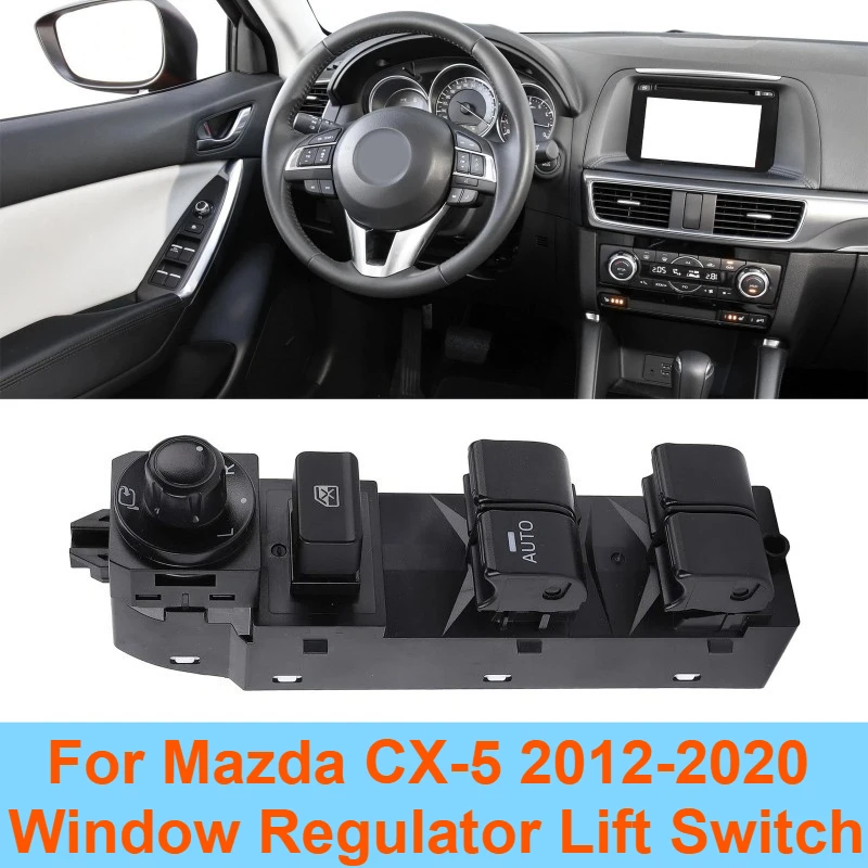 

Для Mazda CX-5 2012-2020 электрический стеклоподъемник, переключатель подъема KF33-66-350, запасная часть переключателя стекла со стороны водителя