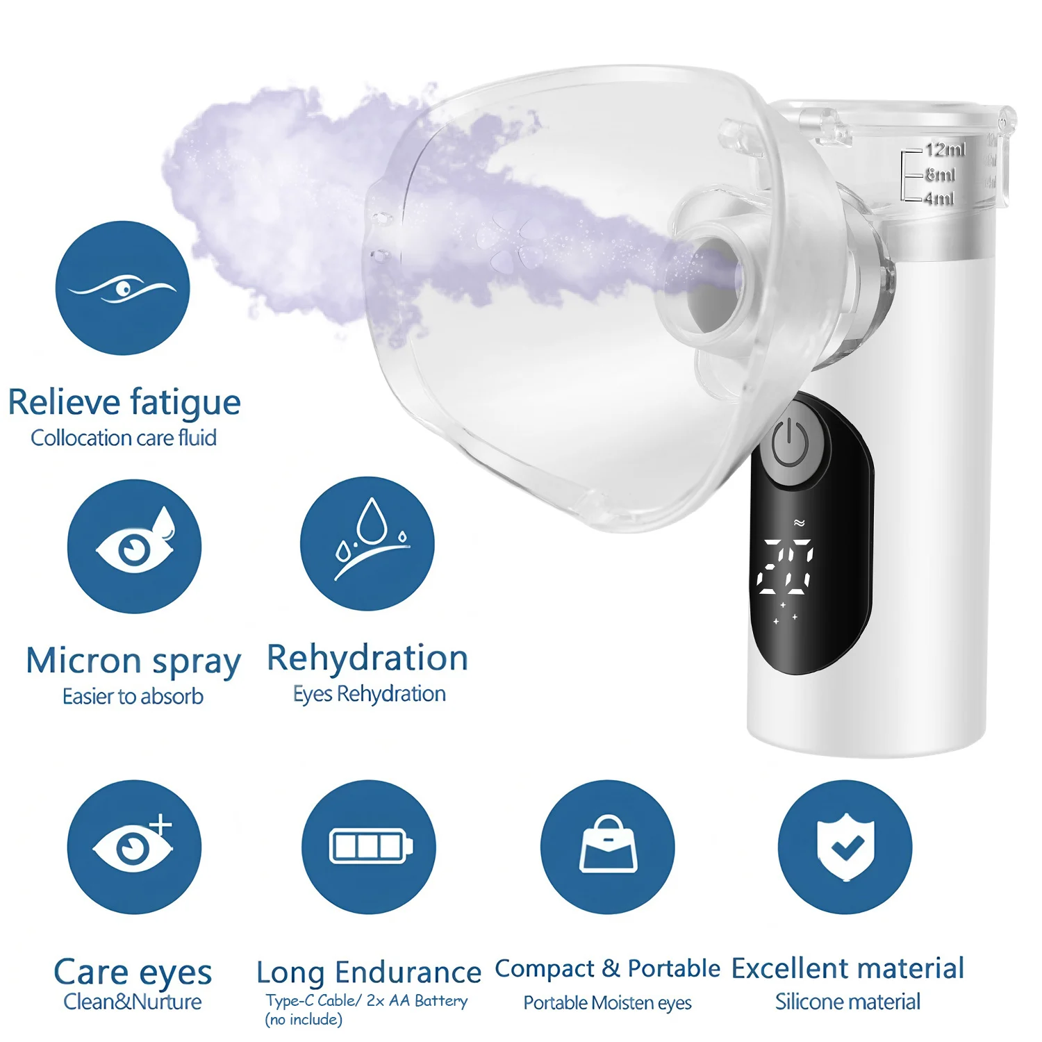 Mini Household USB Mist Facial Sprayer Humidifier Nebulizer Face Steamer Moisturizing Beauty Instruments Face Skin Care Tools