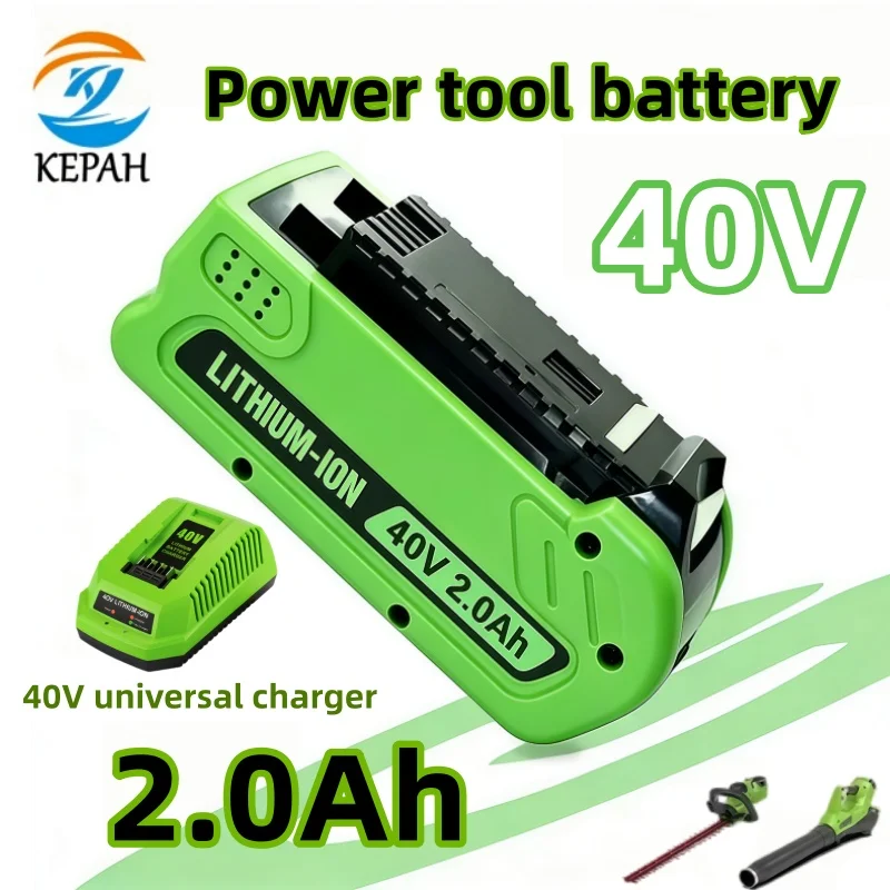 

High-Runtime 40V 2000mAh Li-ion Battery｜Replacement for Greenworks 29462/29472/29282 Power Tools