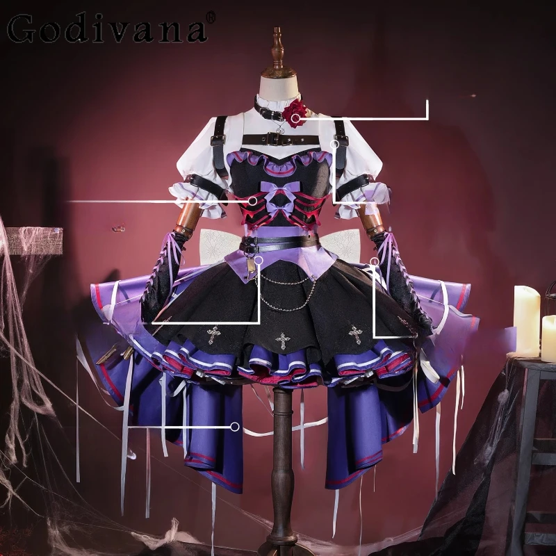 Cosplay traje feminino carnaval uniforme anime vestido de festa de halloween roupas de manga curta masquerade feminino vestido de jogo