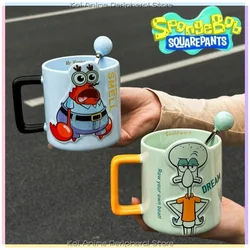 SpongeBob SquarePants Octopus Brother Patrick Star Mug Girls Cartoon Anime Character Image Ceramic Cup Children's Birthday Gift