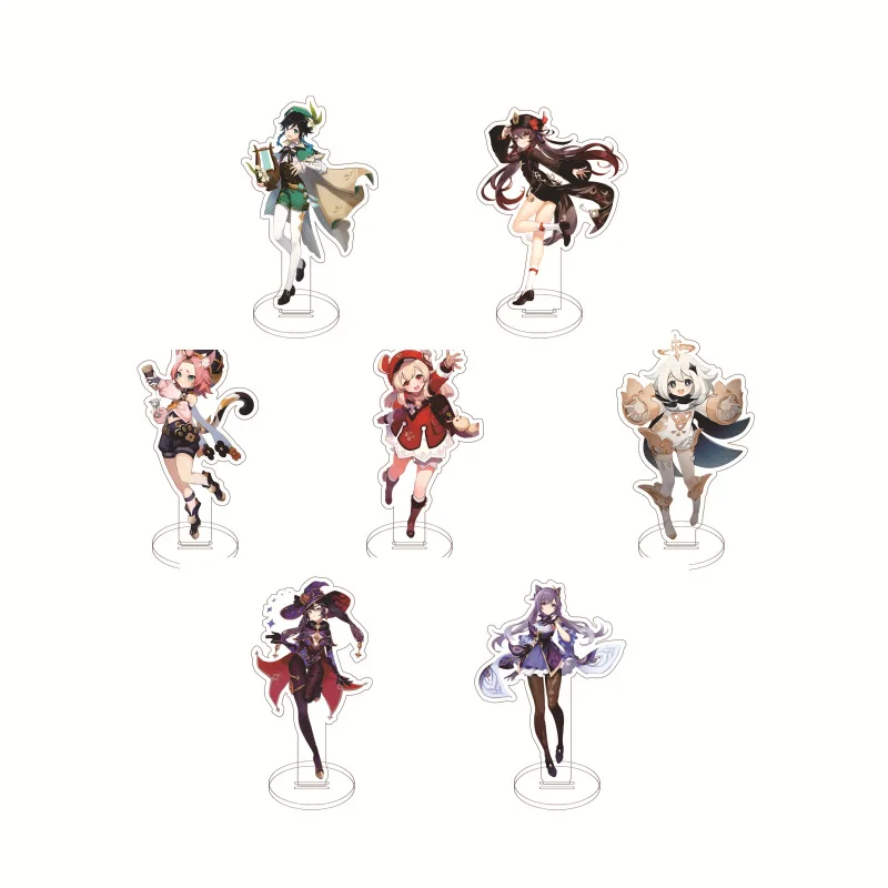 Genshin Impact Anime Figure Acrylic Stand Model Toy Hutao Xiao Yae Miko Kazuha Ayaka Action Figure Desk Decoration for Fans Gift