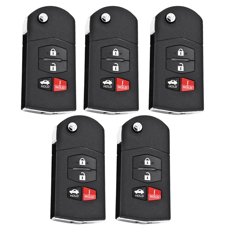 5Pcs KEYDIY B14-4 Universal 4 Button B-Series KD Remote Control Car Key for KD900 KD900+ URG200 KD-X2 Mini for Mazda