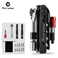 WEST BIKING Multi Functional Ratchet Wrench Tool Set Tire Pry Bar Quick Release Extension Rod Portable Maintenance Tool