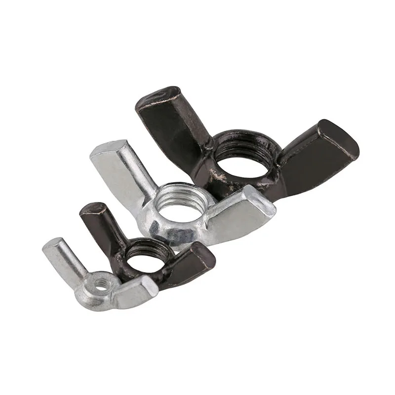 M3 M4 M5 M6 M8 M10 M12 Baja Karbon Seng Putih/Seng Hitam Mur Sayap Kupu-kupu Mur Pengencang Tangan 3/5/10/20 Buah