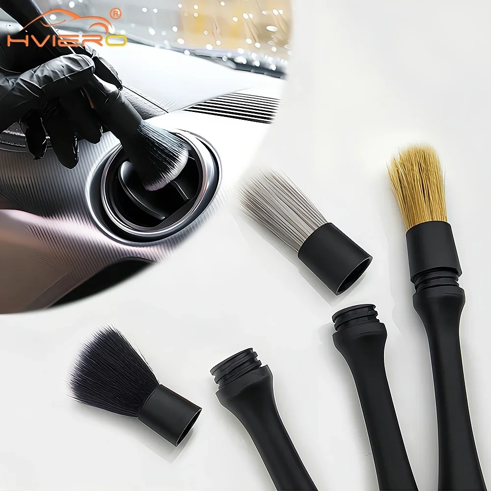 

Car Beauty Bristle Air Conditioner Outlet Detail Brush Makeup Gap Washing Small 3-piece Set Handle PP Material Interior Cleaning