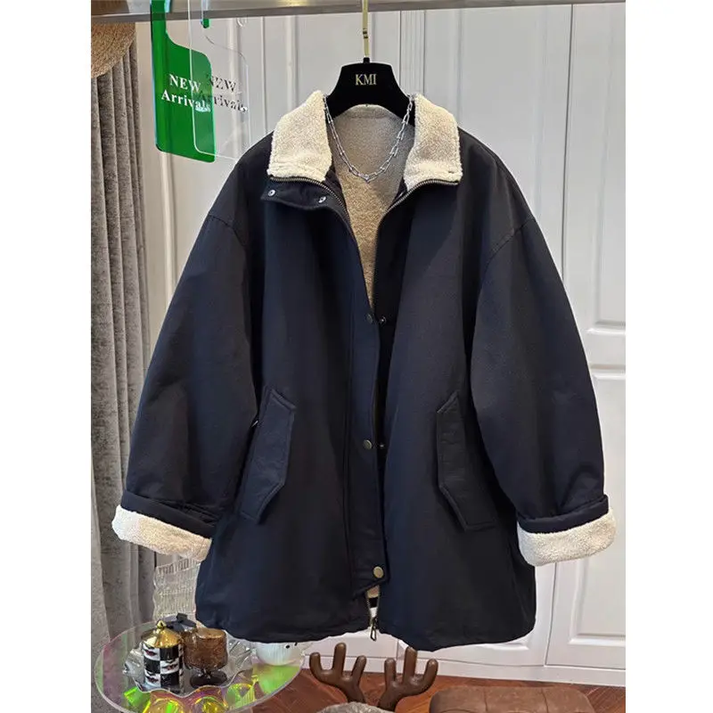 

Осень/зима 2022, новая женская хлопковая куртка, свободная пригородная ветрозащитная рабочая куртка