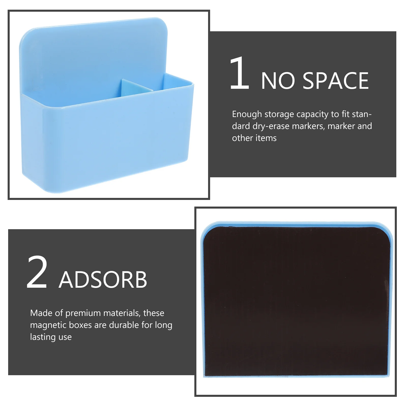 

4Pcs Magnetic Marker Holder Premium Materials for Long Lasting Office and Meeting Room Magnetic Marker Holder Office Supply