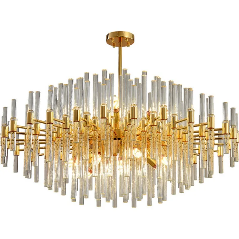 

Modern simple living room lamp, high-end hall crystal chandelier, Italian minimalist light luxury restaurant lamp