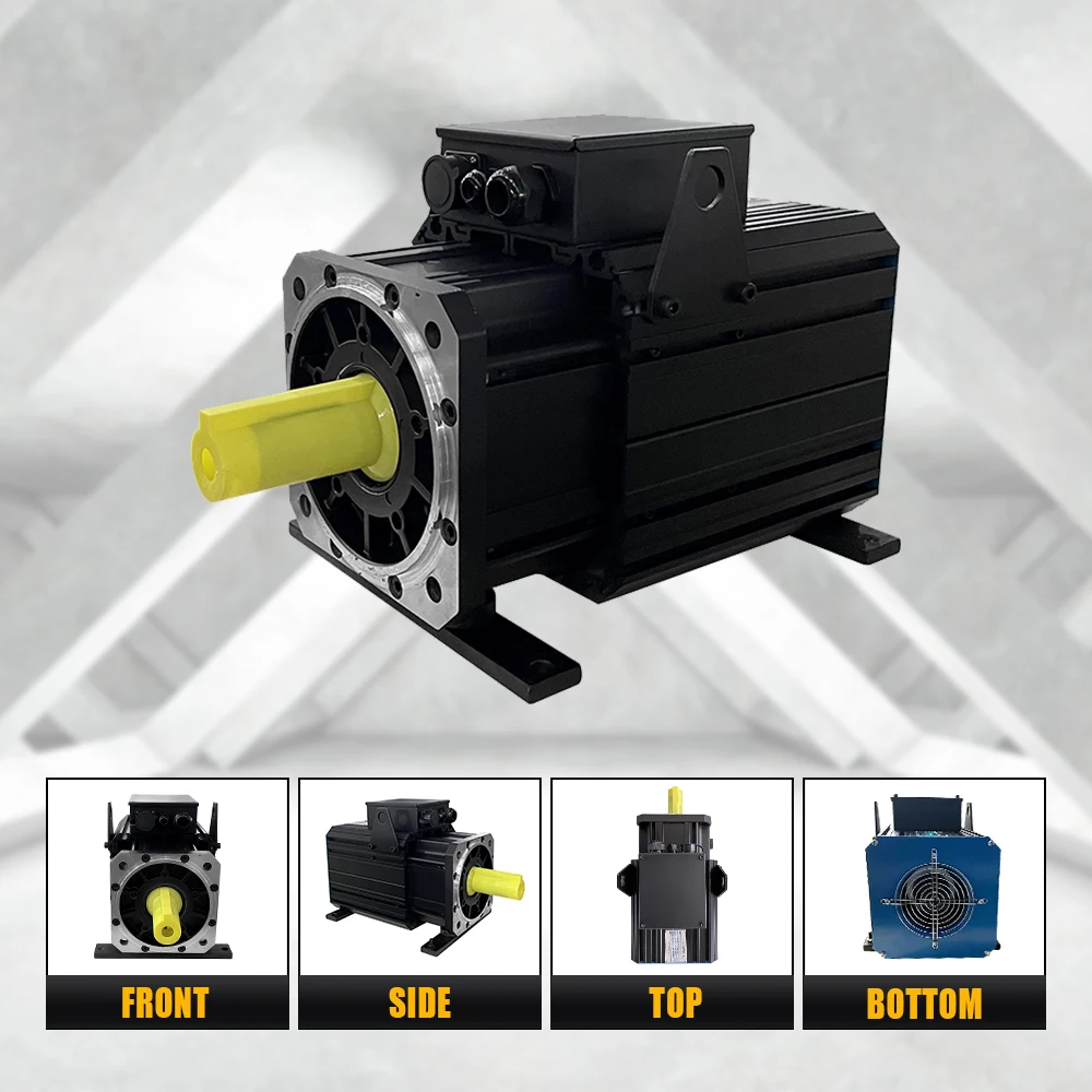 

HLTNC 13kw 15kw 28kw 58kw 18kw 380V ZE18 25 Large Power Servo Motor Kit With Driver For Industrial EHSV Electro hydraulic System