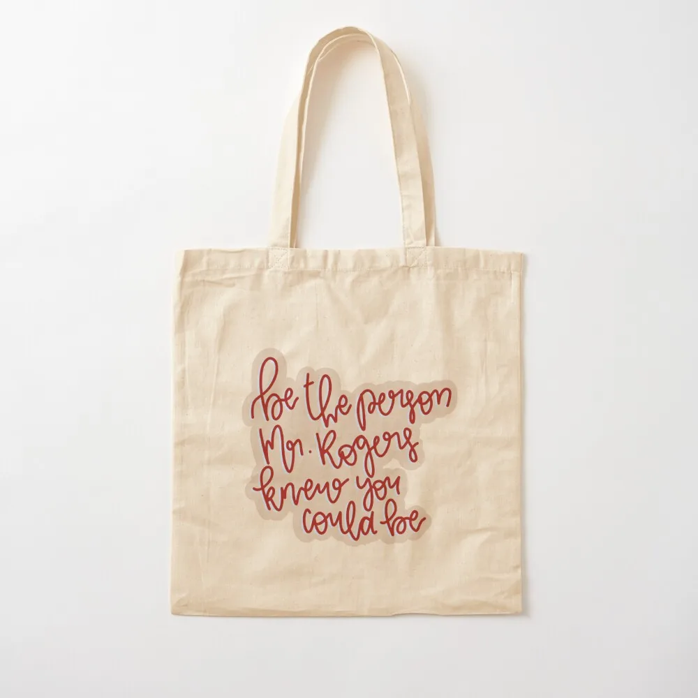 Mr. Rogers Knew Print Tote Bag Handbags bags woman 2025 Eco bag hand bag