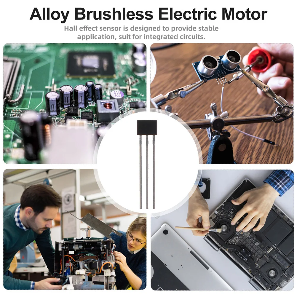 

40pcs Hall Effect Sensor High Accuracy Magnetic Detection Easy Operation Durability Speed Electric Metal