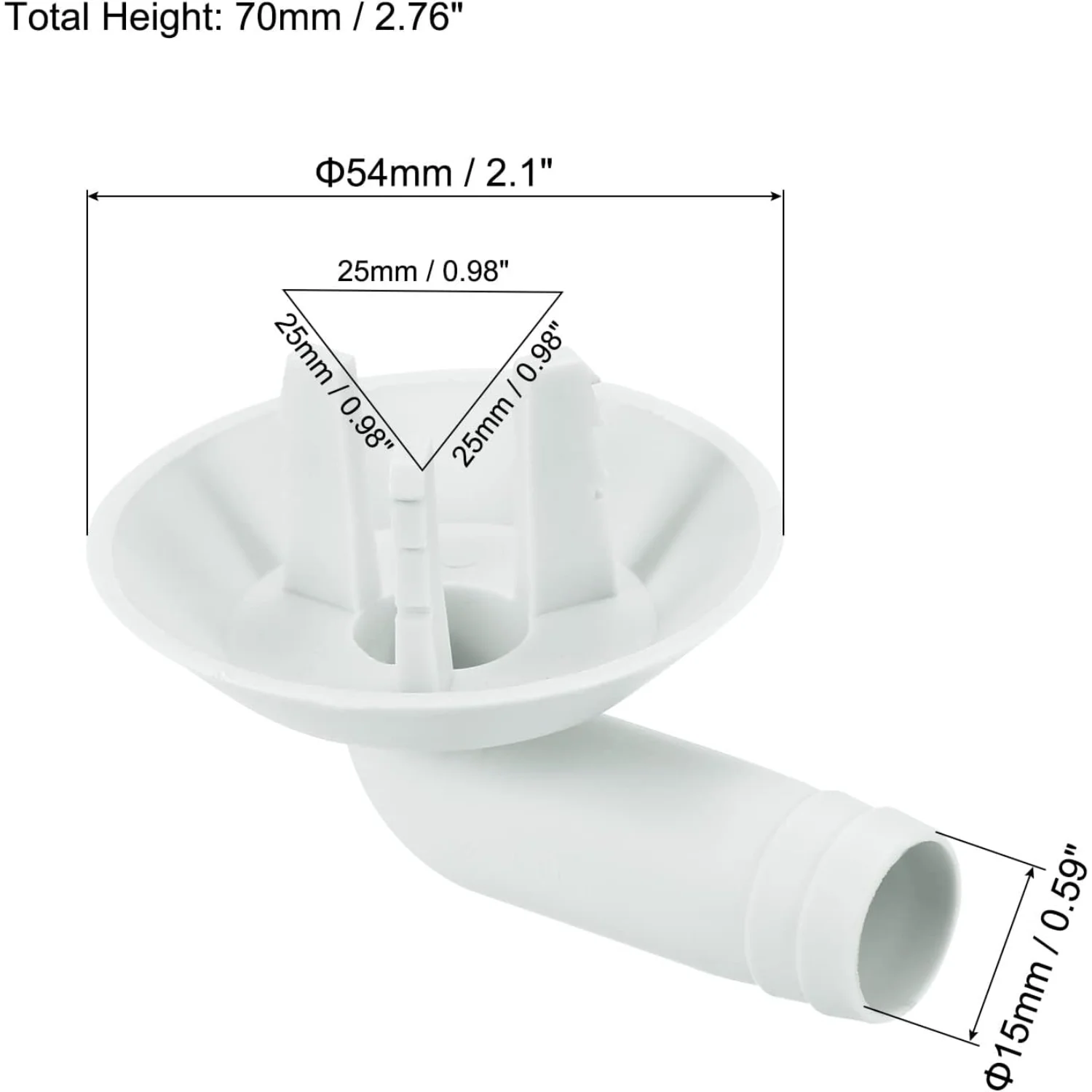 Ablaufschlauchanschluss für Klimaanlagen, 25 mm Rohrbogenanschluss, Zubehör für Mini-Split-Fenster, Wechselstrom, Grau, Packung mit