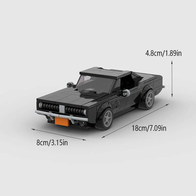 Technical MOC Charger'69 SC City Speed Champion Sports Car Racing Vehicle Building Blocks Brick Sets Supercar Toy Gifts for Kids