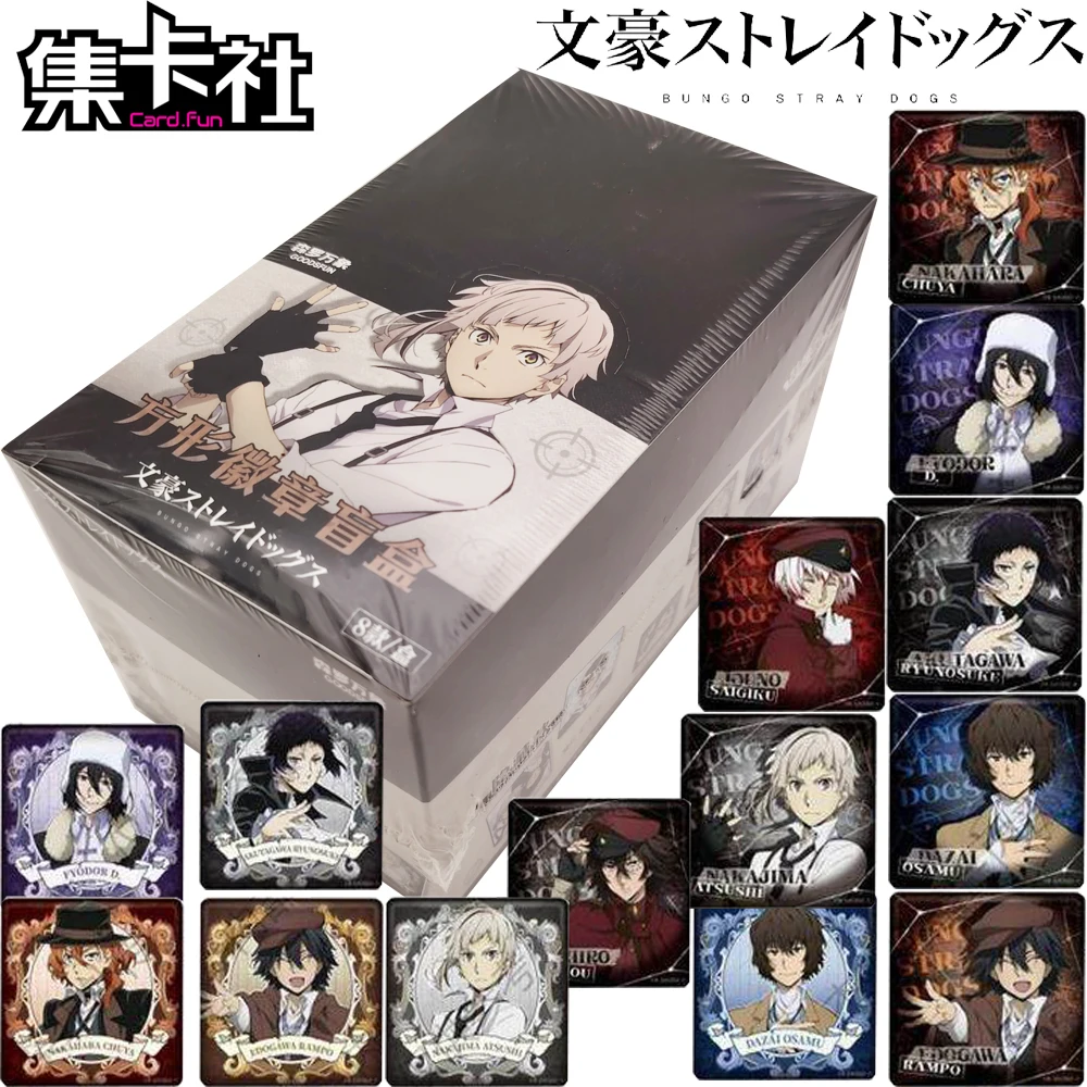 

CARD.FUN Official Hot Blooded Reasoning Anime Bungo Stray Dogs Square Badge Cartoon Cosplay Badge for Backpack Accessories Gifts