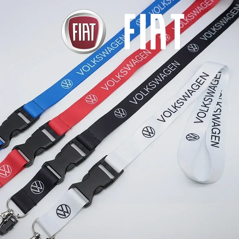 Novo Cordão de Nylon com Emblema Estampado para Chaveiro de Moto e Acessórios VW Volkswagen Golf Polo Passat Touran Jetta