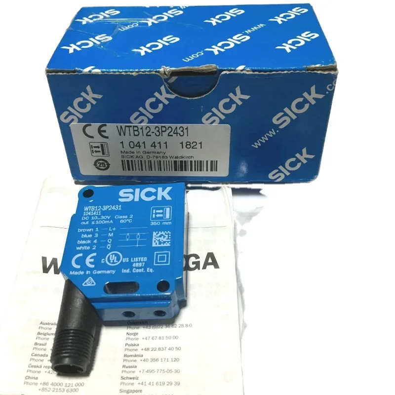 New arrival  M12 4 pin Sensing range 20 to 350mm WTB12-3P2431 1041411 pnp sick sensor Photoelectric proximity sensor