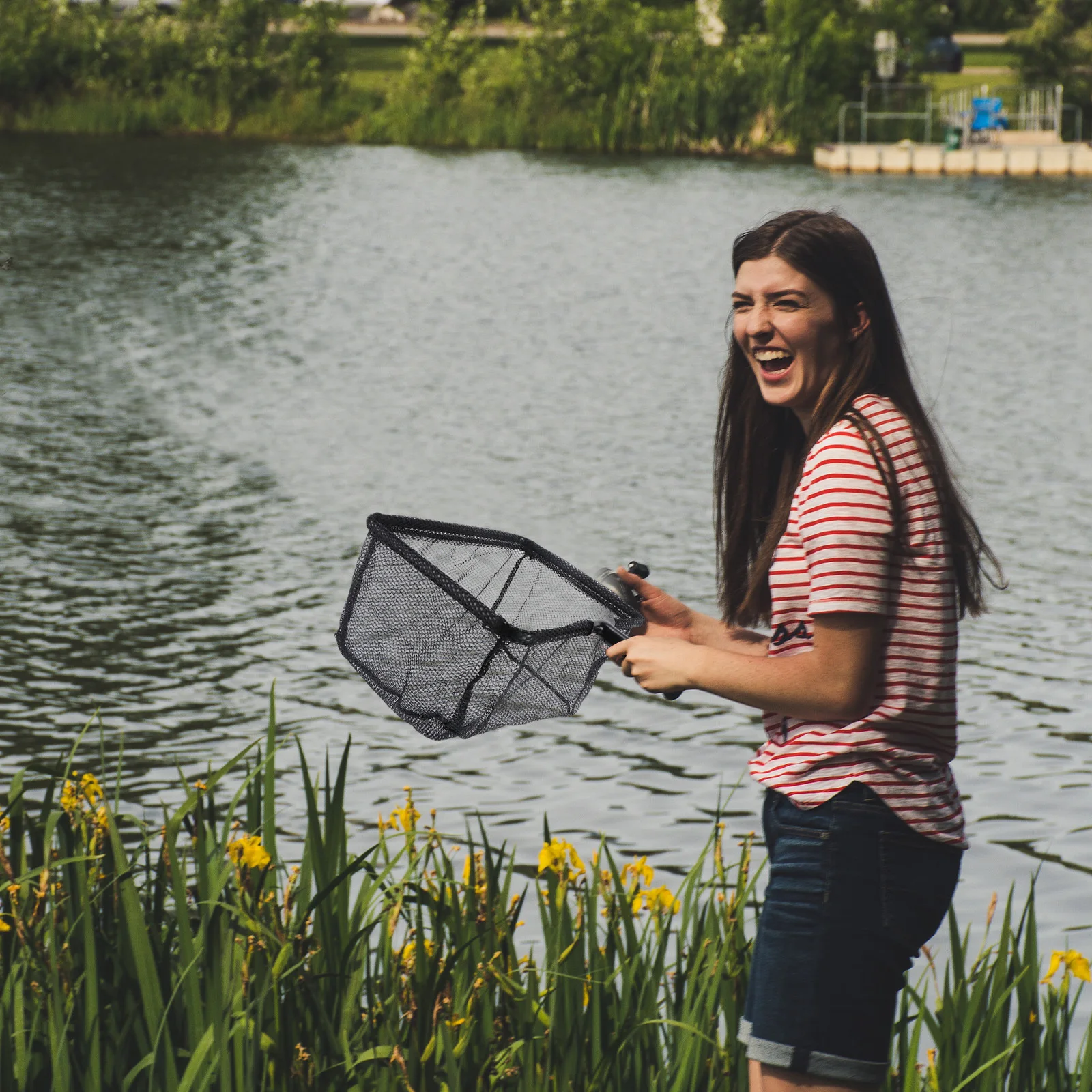 

Extendable Fishing Net Telescopic Landing Net Durable Tangle-Free Coated Mesh For Saltwater Freshwater Skid-Resistant