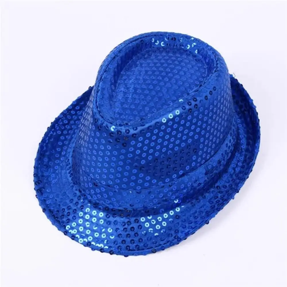 Role Play Prop Sequin Sequins Fedora Hat Brilliant Beading Dance Jazz Cap Hip Hop Creative Glitter Jazz Hat Child