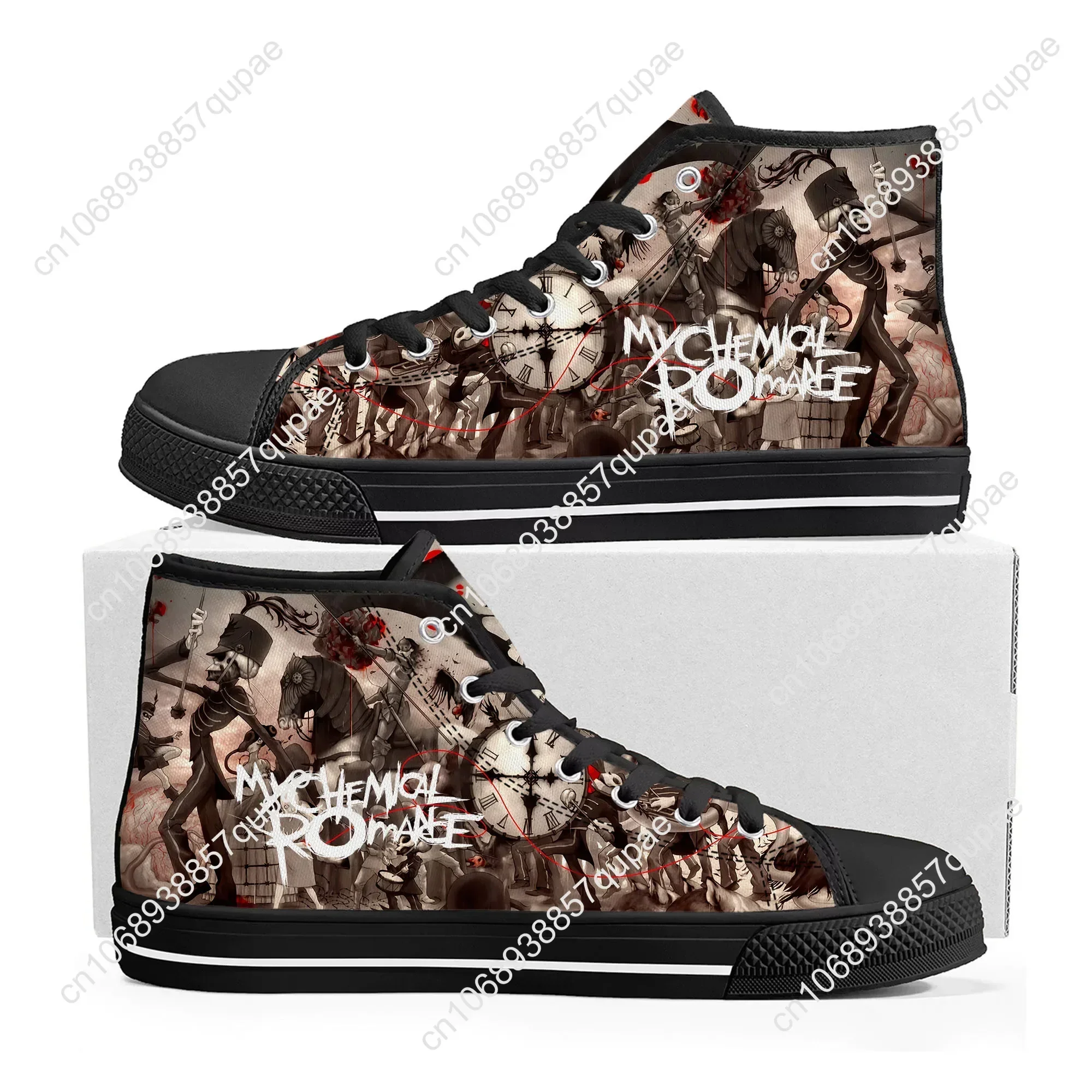 My Chemical Romance Rock Band High Top High Quality Sneakers Mens Womens Teenager Canvas Sneaker Casual Couple Shoes view 2