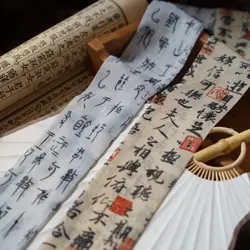 Chinese Style Women Printing Small Long Scarf Hair Band Classical Temperament Cheongsam Silk Scarf Ribbon Headband