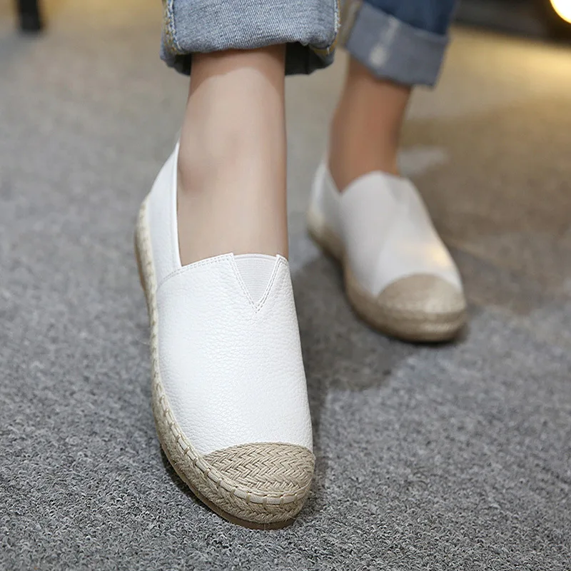 Women Shoes Flats Fisherman Sneakers Ladies Casual Loafers Woman Low-cut Slip-on Plus Size Rome Retro Style High Quality New