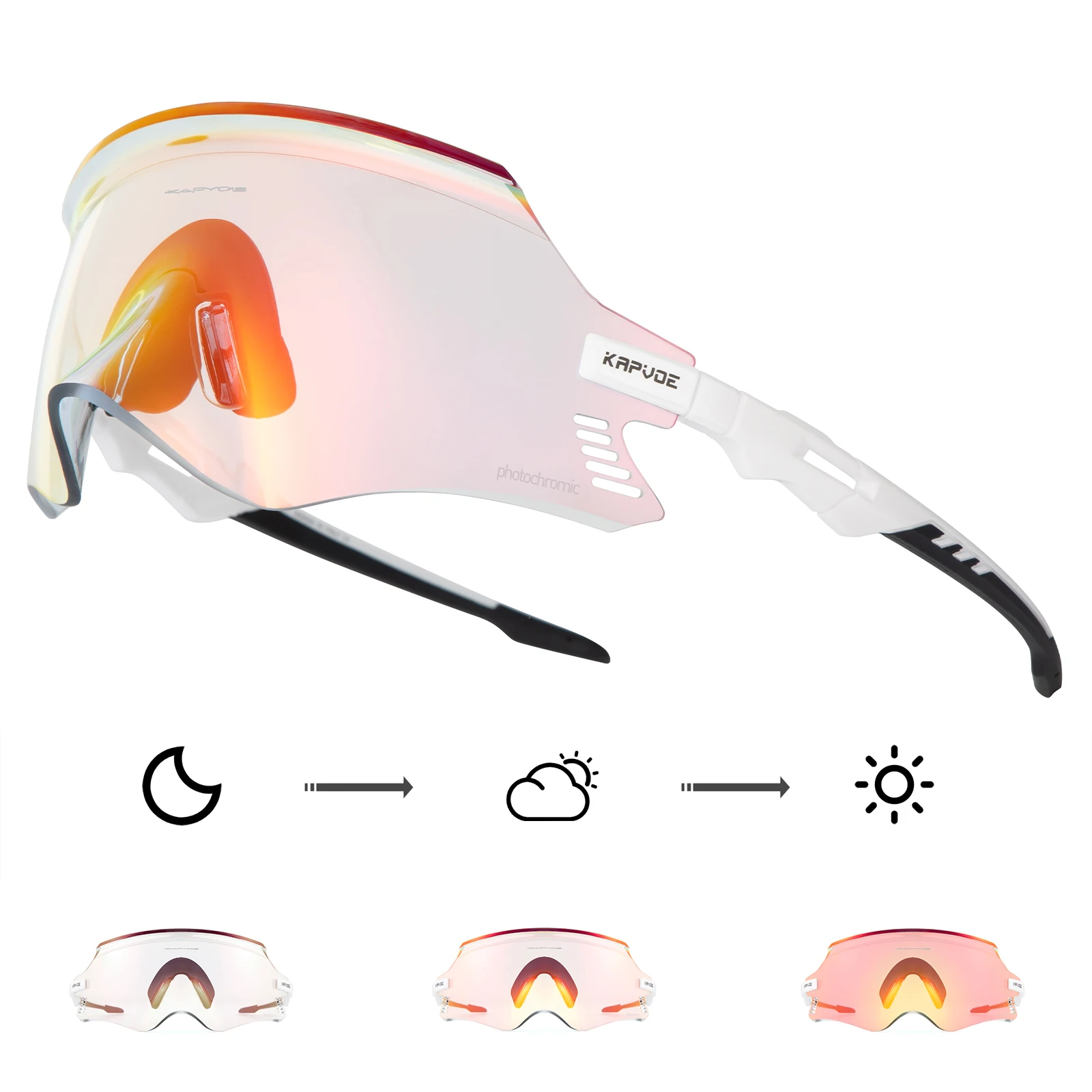Kapvoe Photochromic Sport Sunglasses 7