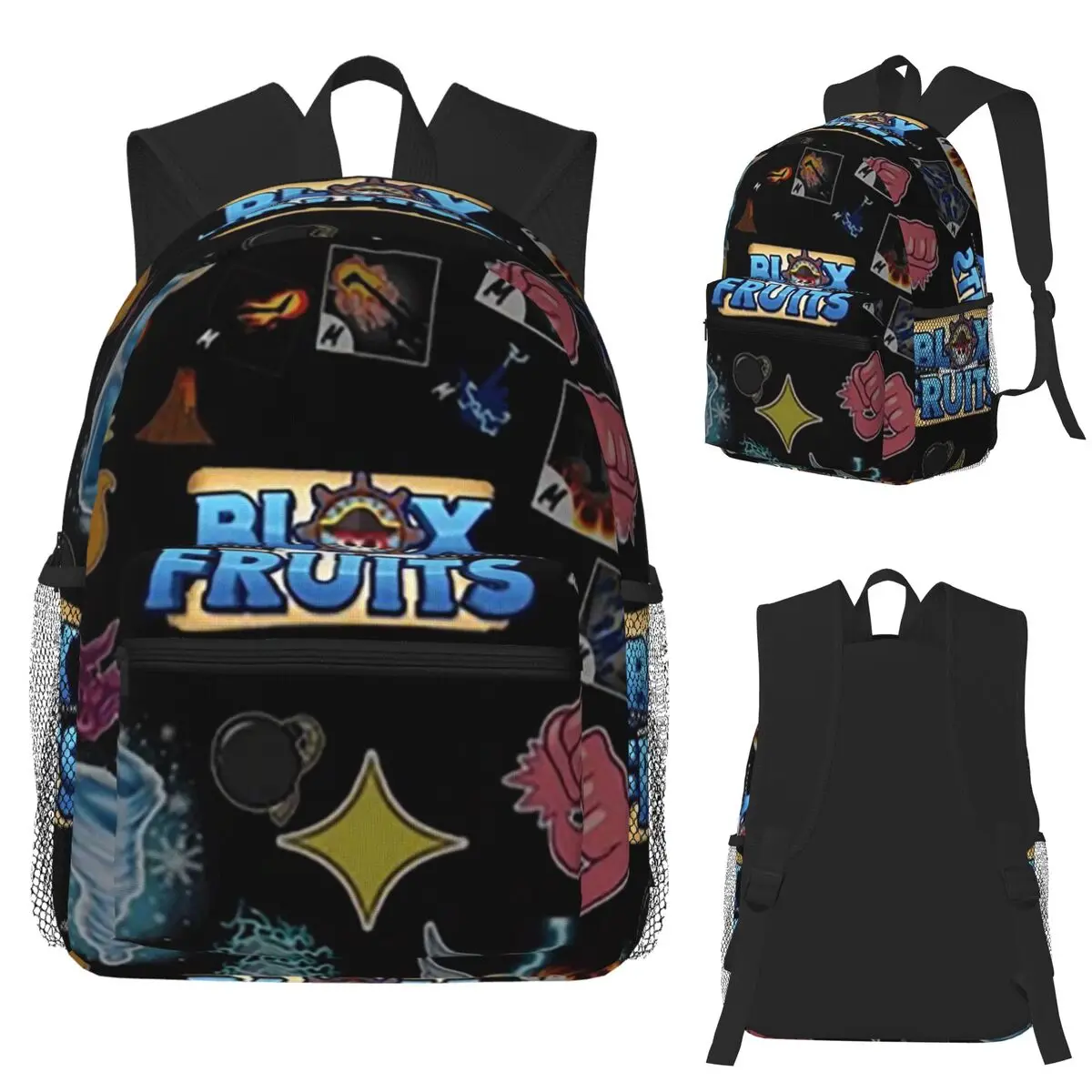 

Cartoon Blox Fruits Student Backpack School Bag Hiking Travel Daypack for Men Women Fashion Bookbag Shoulder Bags