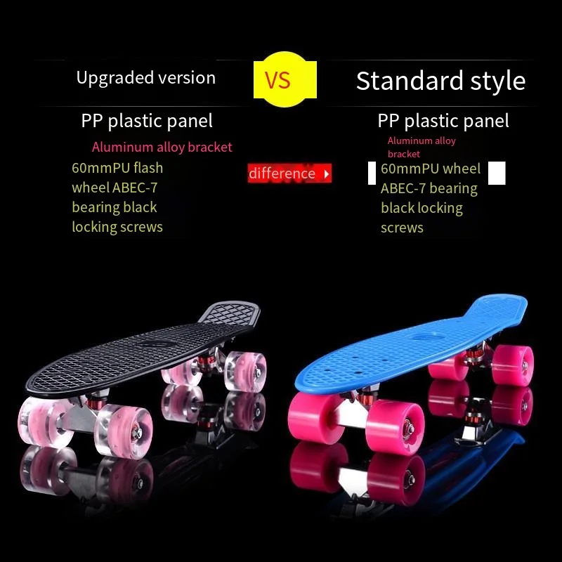 Children Skateboard Four Wheel Skate Board Kid Scooter Longboard Pulley Wheel Double Rocker Maple Skateboard Alloy Roller Board