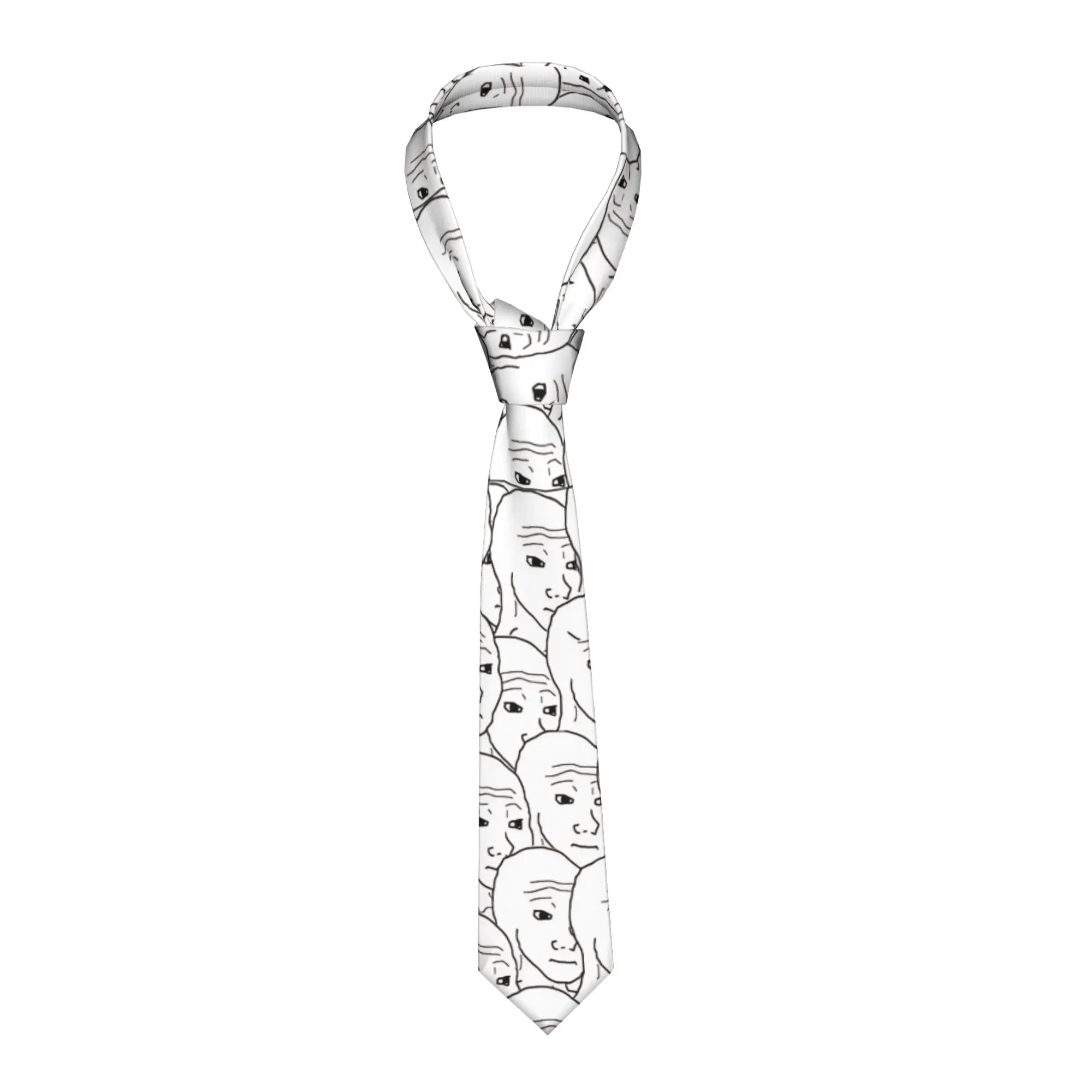 

Галстук с узором Wojak, унисекс, 8 см, с бирками, мужской повседневный узкий галстук, аксессуары для свадьбы
