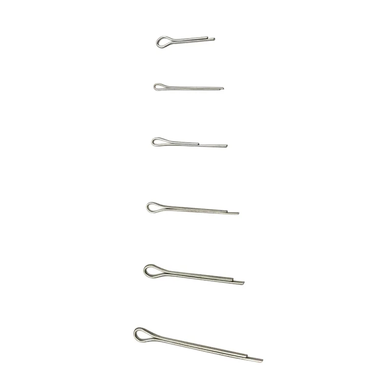 ABGR-525Pc SPLIT PINS Conjunto de fixações de contrapino Tamanhos variados Estojo rígido de aço zincado