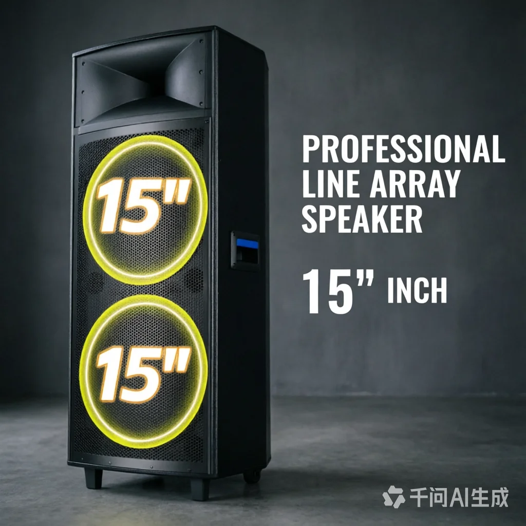 Double 15-inch outdoor high-power square dance audio portable stage wedding performance heavy bass and high volume