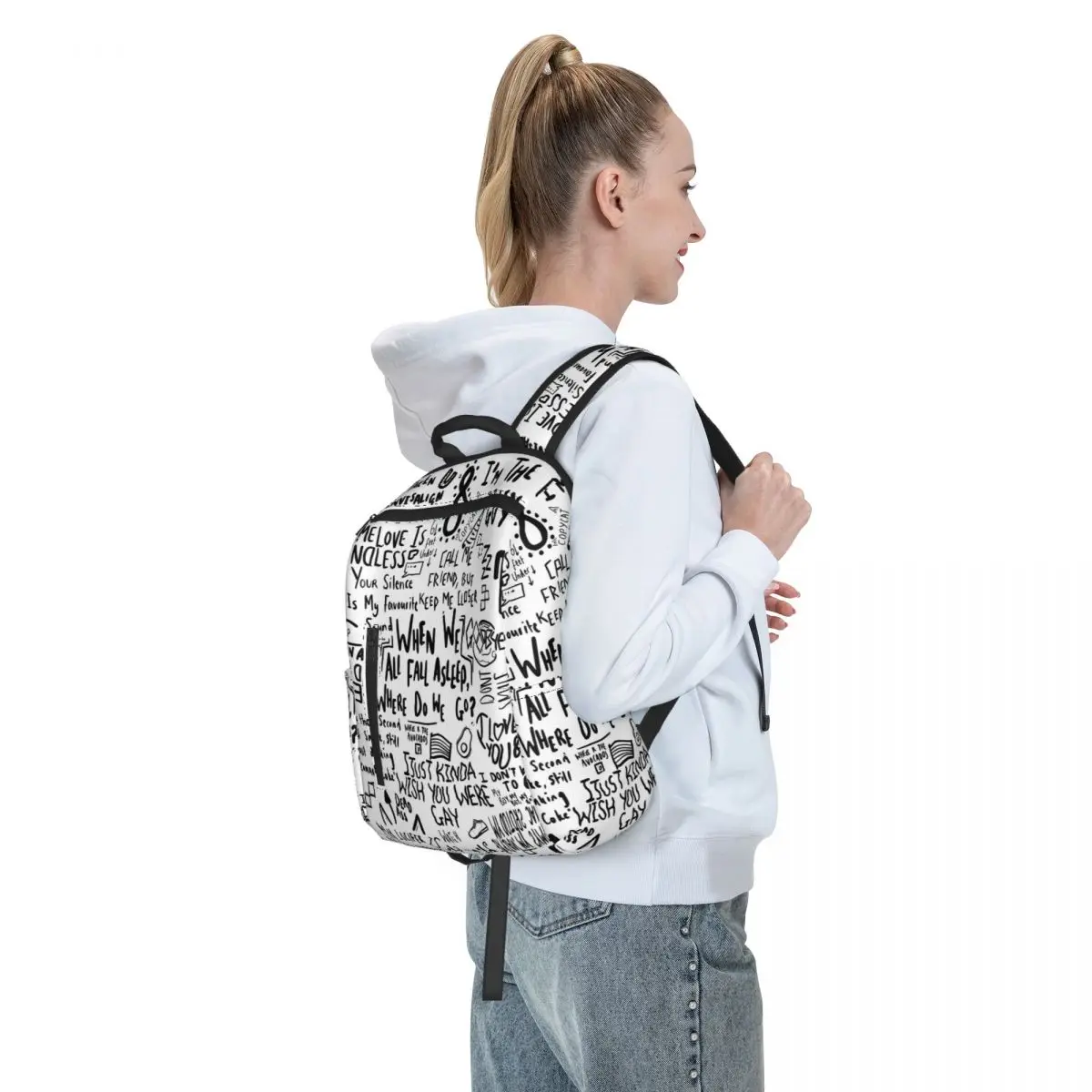 

Студенческий рюкзак Billie Eilish, школьная сумка, походный дорожный рюкзак для мальчиков и девочек, модная сумка для книг, сумки на плечо