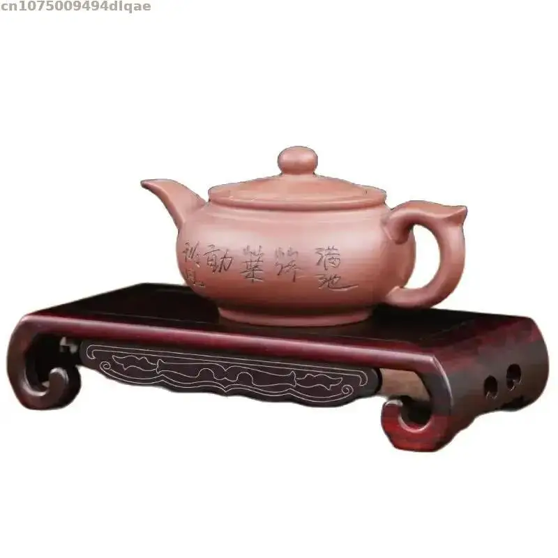 Vintage Tea Pot Coffee Cup Wooden Display Stand Bonsai Table Flower Bonsai Frame Vase Decoration Base Natural Solid Wood Base