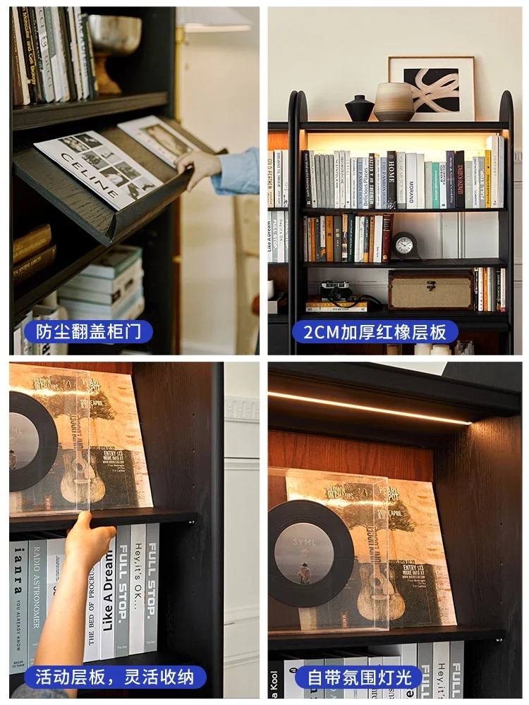 Living Room Entire Wall Free Combination Bookshelf Magazine Storage Display Cabinet Study Bookcase