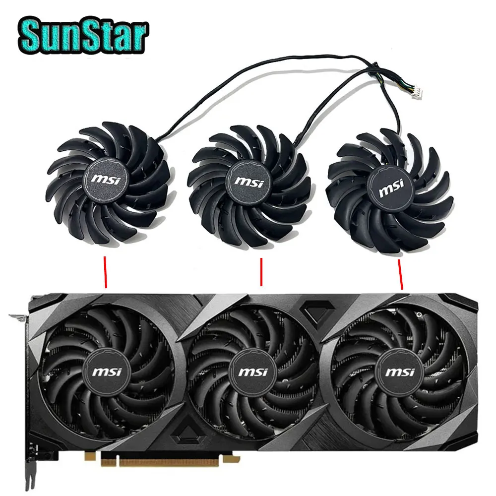 New PLD09210S12HH 4pin 85mm RTX 3080 GPU fan,For MSI Geforce RTX 3060 Ti 3070 3080 3090 VENTUS 3X GAMING Graphic Card Cooling