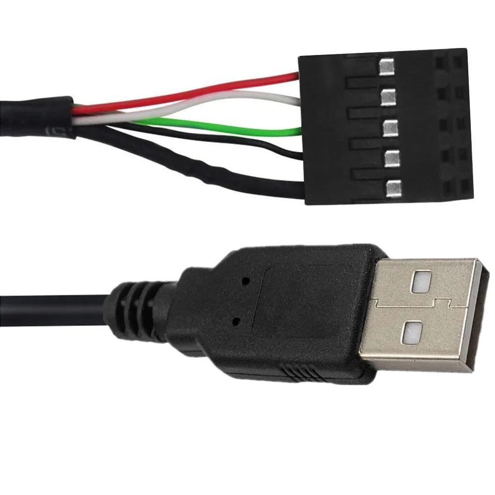 1pc USB 2.0 Type A Male to Dupont 9 Pin Female Header Motherboard Adapter Connector Cable Cord 20cm