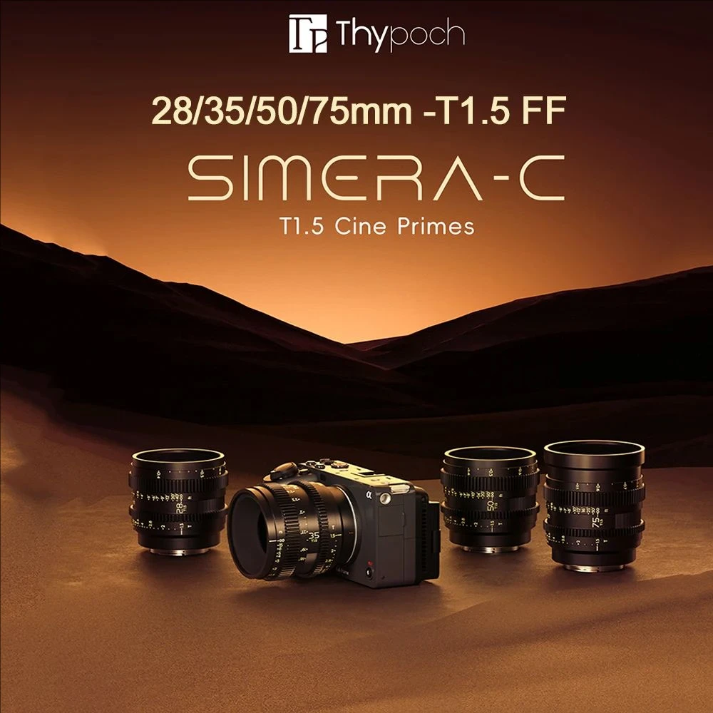 Thypoch Simera-C 28/35/50/75mm T1.5 Cine Lens Manual Focus Cine Primes Lens For Sony E Mount Cameras